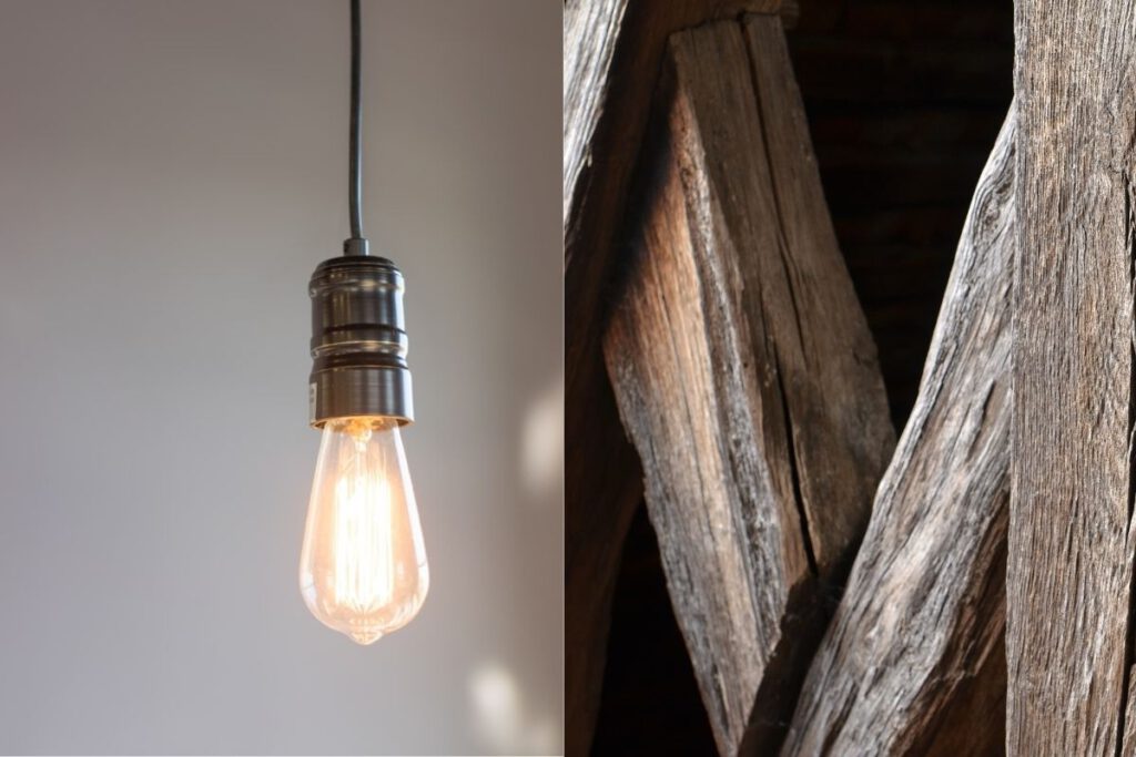 Vintage-Lampen aus Holzbalken zum Selberbauen I Jungbluth